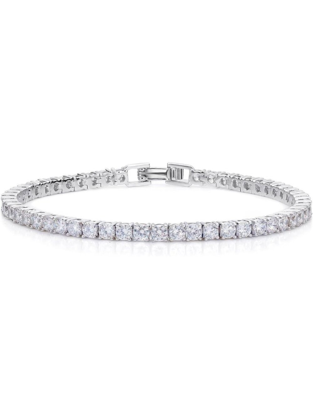 Elegant 18K Gold & Silver Plated Tennis Bracelet for Women & Men, CZ Diamonds
